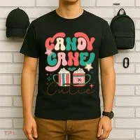 Candy Cane Cutie Festive Graphic T-Shirt thumb 6