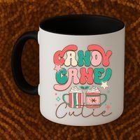 Candy Cane Cutie Festive Graphic Coffee Mug thumb 2