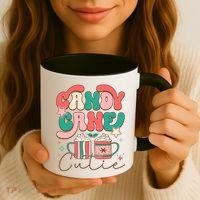 Candy Cane Cutie Festive Graphic Coffee Mug thumb 3