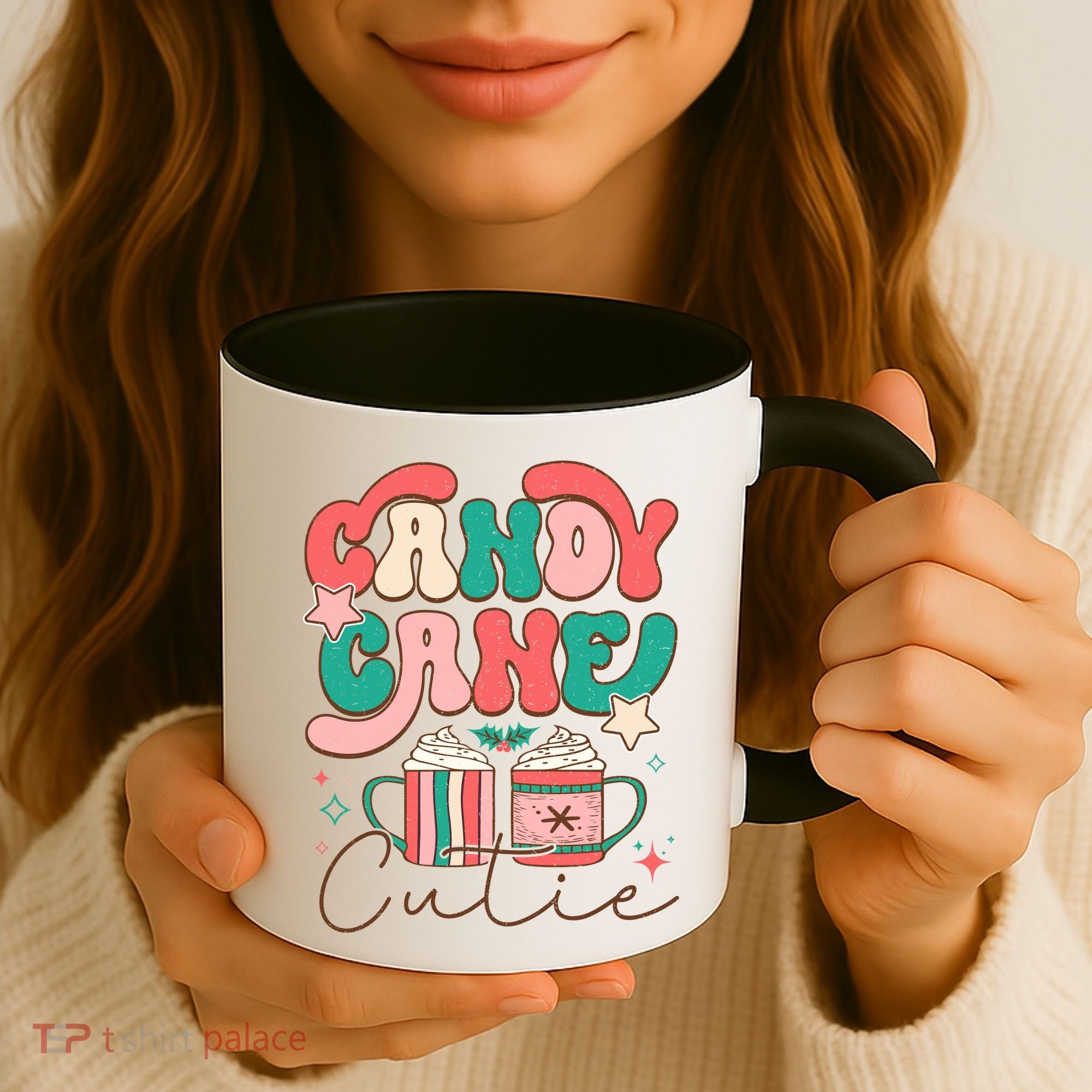 Candy Cane Cutie Festive Graphic Coffee Mug