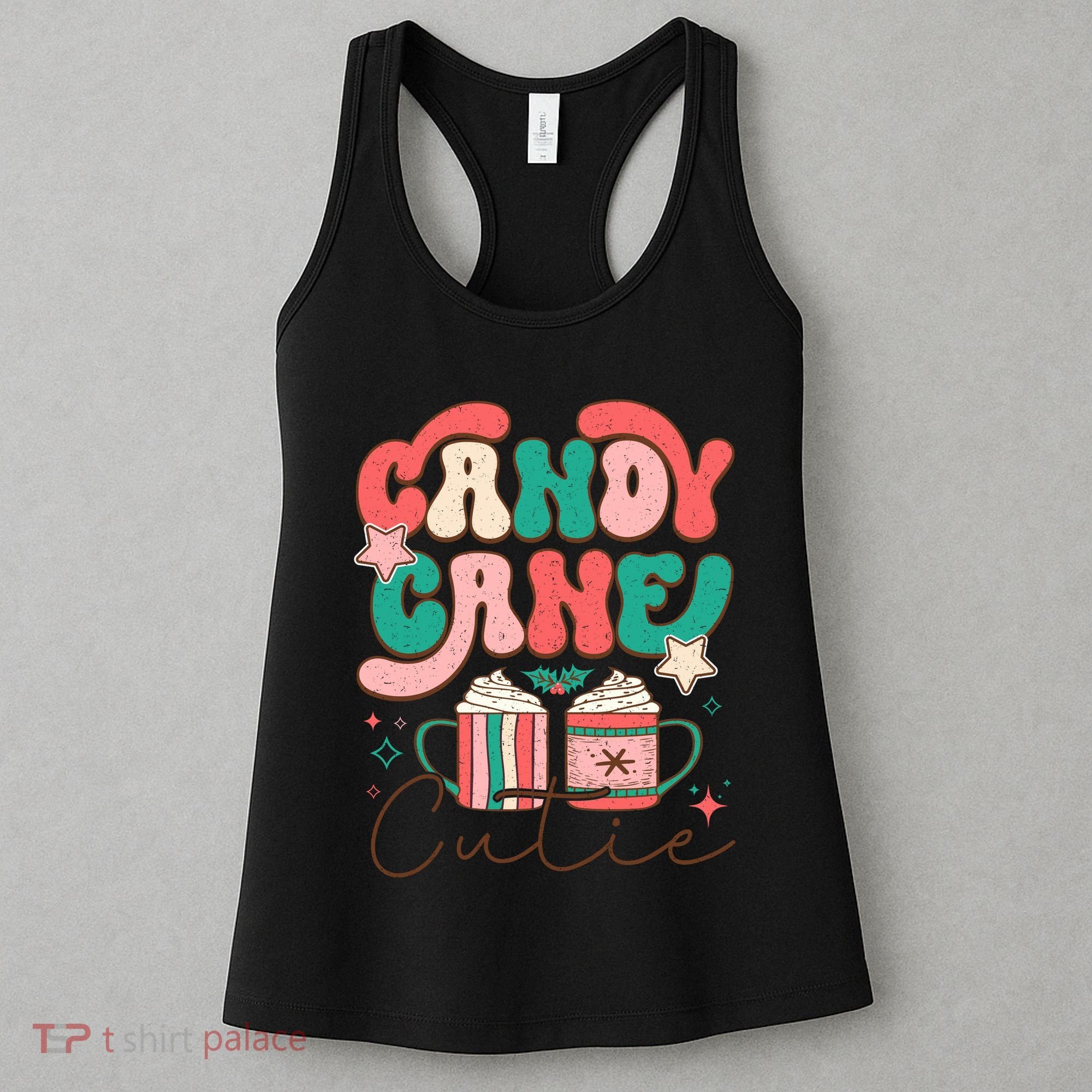 Candy Cane Cutie Festive Graphic Women's Tank Top
