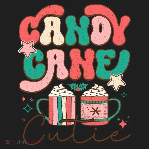 Candy Cane Cutie Festive Graphic Hat