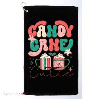 Candy Cane Cutie Festive Graphic Golf Towel