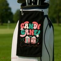 Candy Cane Cutie Festive Graphic Golf Towel thumb 2