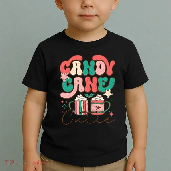 Candy Cane Cutie Festive Graphic Toddler T-Shirt