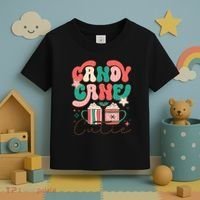 Candy Cane Cutie Festive Graphic Toddler T-Shirt thumb 3