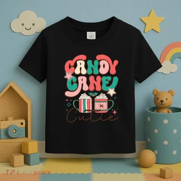 Candy Cane Cutie Festive Graphic Toddler T-Shirt