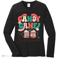 Candy Cane Cutie Festive Graphic Women's Long Sleeve Shirt thumb 0