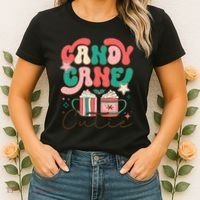Candy Cane Cutie Festive Graphic Women's T-Shirt thumb 2