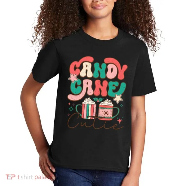 Candy Cane Cutie Festive Graphic Kids T-Shirt