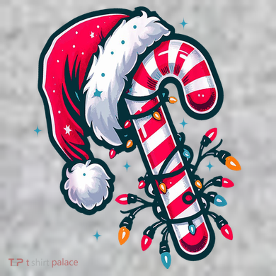 Candy Cane Christmas Lights Holiday The Baniff Cuffed Pom Beanie