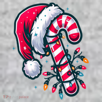 Candy Cane Christmas Lights Holiday The Baniff Cuffed Pom Beanie thumb 2