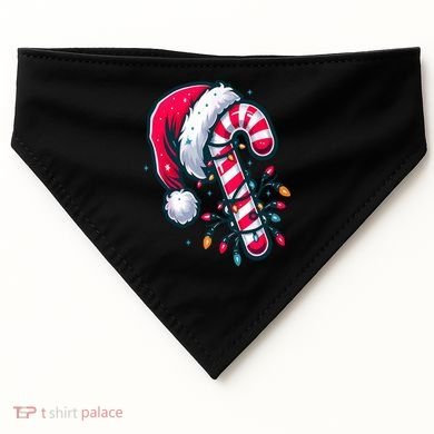 Candy Cane Christmas Lights Holiday USA-Made Doggie Bandana