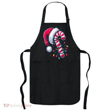 Candy Cane Christmas Lights Holiday Apron