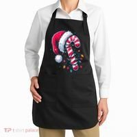 Candy Cane Christmas Lights Holiday Apron thumb 2