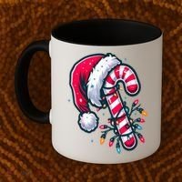 Candy Cane Christmas Lights Holiday Coffee Mug thumb 2