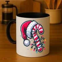 Candy Cane Christmas Lights Holiday Coffee Mug thumb 4