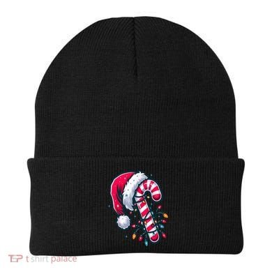 Candy Cane Christmas Lights Holiday Beanie