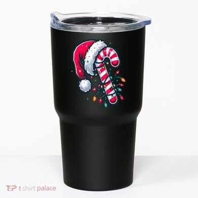 Candy Cane Christmas Lights Holiday Tumbler