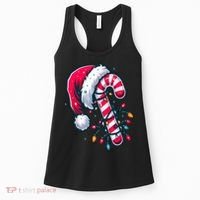 Candy Cane Christmas Lights Holiday Women's Tank Top thumb 0