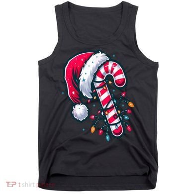Candy Cane Christmas Lights Holiday Tank Top