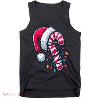 Candy Cane Christmas Lights Holiday Tank Top thumb 0