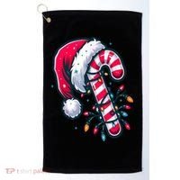 Candy Cane Christmas Lights Holiday Golf Towel thumb 0