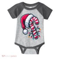 Candy Cane Christmas Lights Holiday Infant Baby Jersey Bodysuit thumb 0