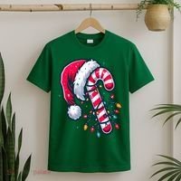 Candy Cane Christmas Lights Holiday T-Shirt thumb 2