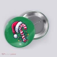 Candy Cane Christmas Lights Holiday Button thumb 0