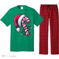 Candy Cane Christmas Lights Holiday Pajama Set thumb 0