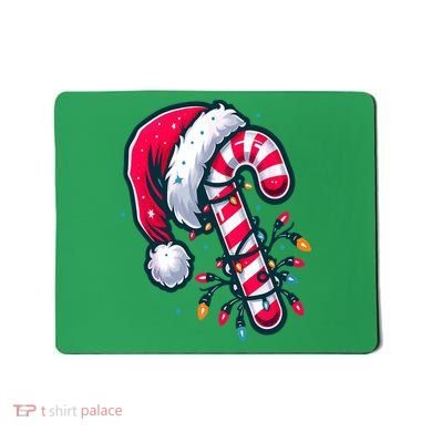 Candy Cane Christmas Lights Holiday Mousepad