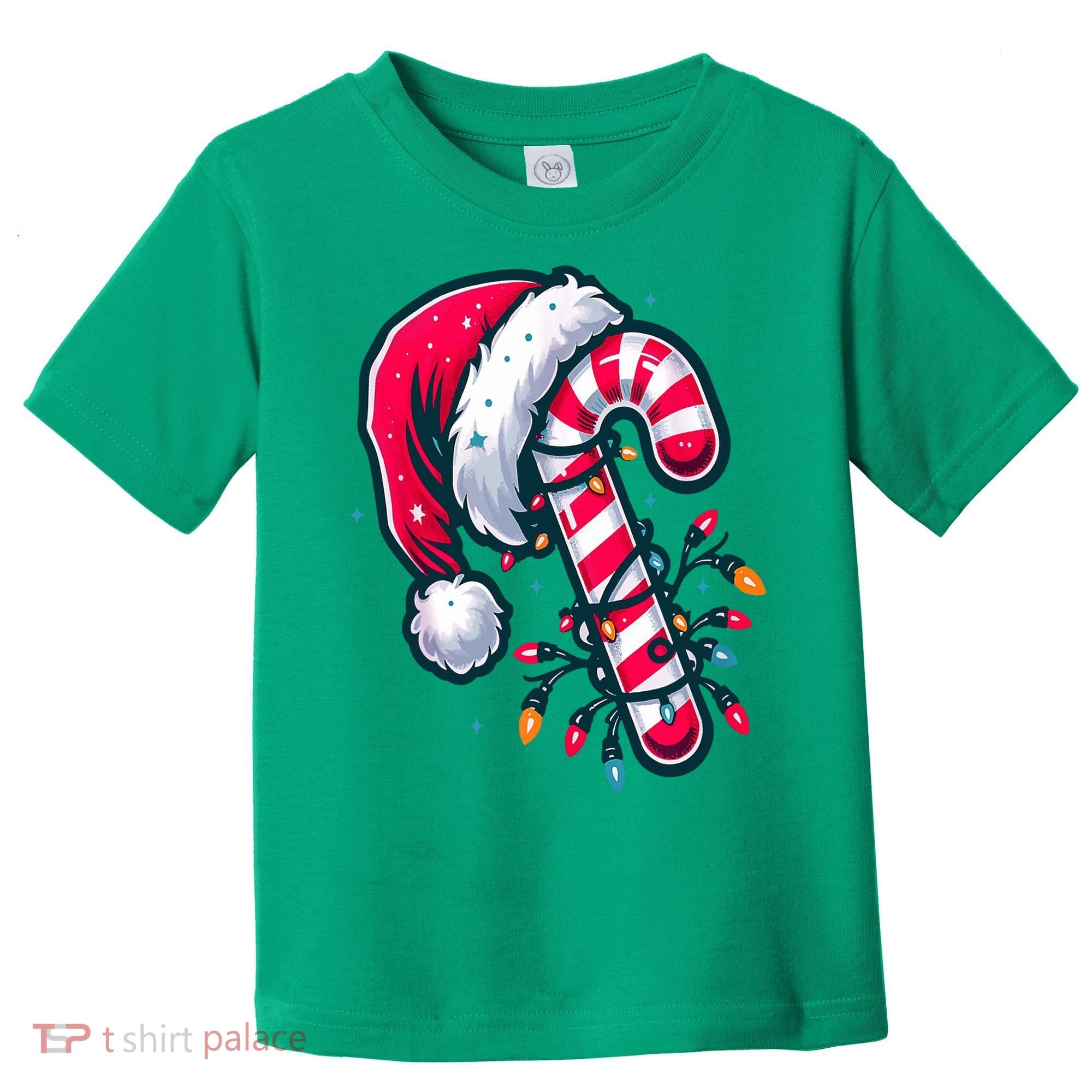 Candy Cane Christmas Lights Holiday Toddler T-Shirt