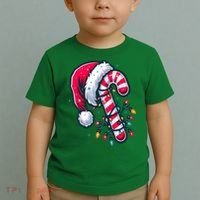 Candy Cane Christmas Lights Holiday Toddler T-Shirt thumb 2