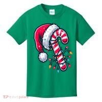 Candy Cane Christmas Lights Holiday Kids T-Shirt thumb 0