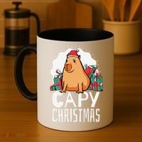 Capy Christmas Capybara Coffee Mug thumb 4