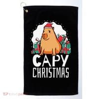 Capy Christmas Capybara Golf Towel thumb 0