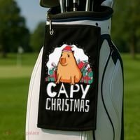 Capy Christmas Capybara Golf Towel thumb 2