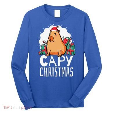 Capy Christmas Capybara Long Sleeve Shirt