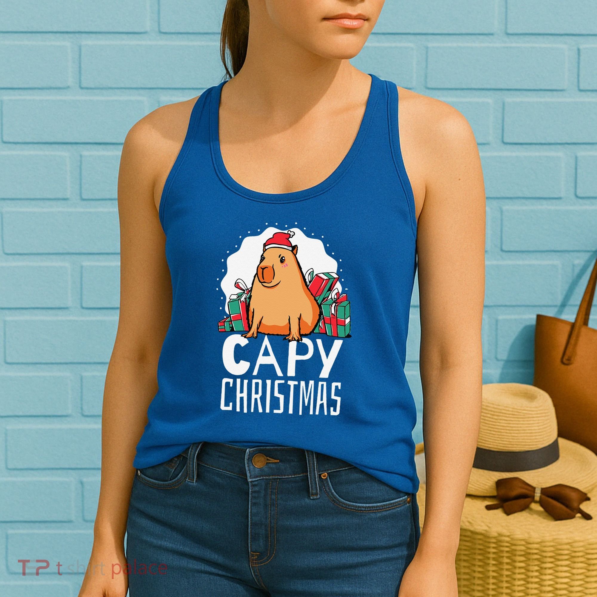 Capy Christmas Capybara Women's Tank Top