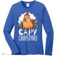 Capy Christmas Capybara Women's Long Sleeve Shirt thumb 0
