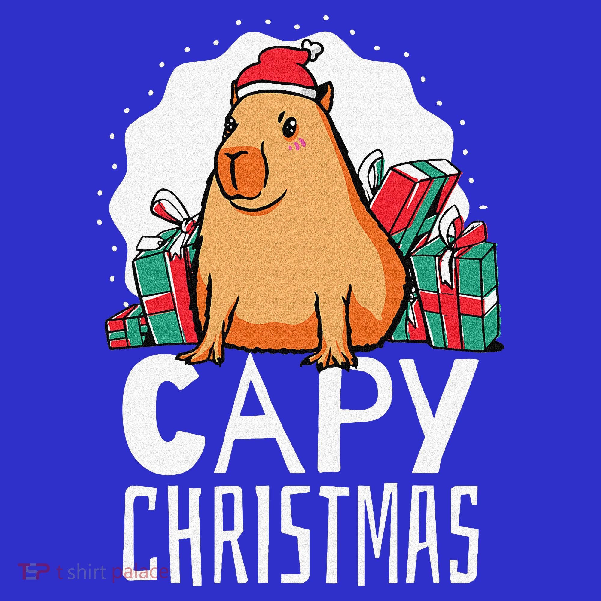 Capy Christmas Capybara Women's Long Sleeve Shirt