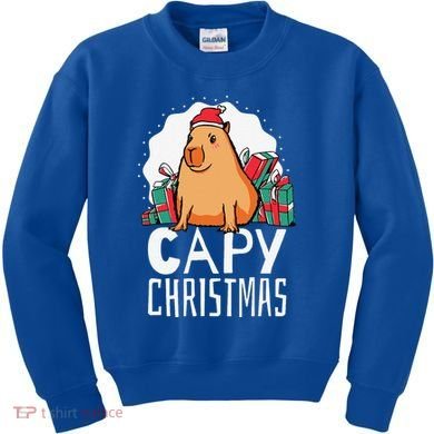 Capy Christmas Capybara Kids Sweatshirt