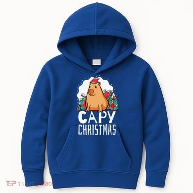 Capy Christmas Capybara Kids Hoodie