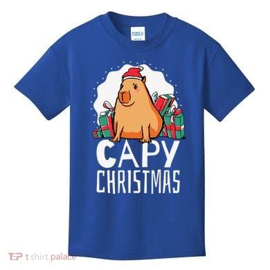 Capy Christmas Capybara Kids T-Shirt