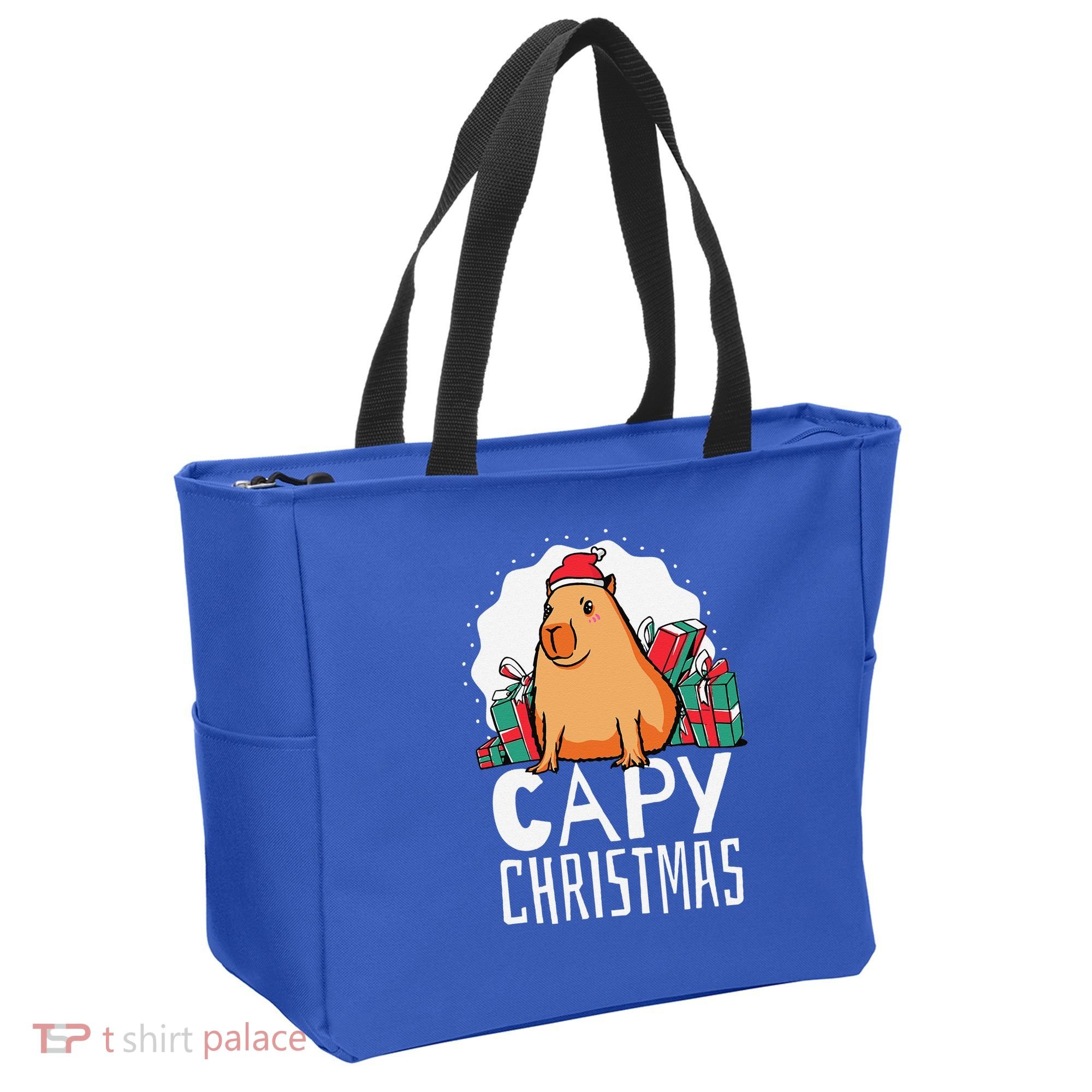 Capy Christmas Capybara Tote Bag