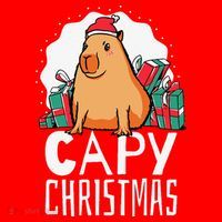 Capy Christmas Capybara Santa Hat thumb 1