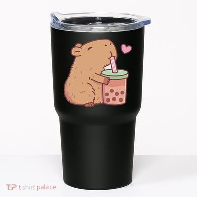 Cute Capybara Drink Boba Tea Capybaras Lover Tumbler