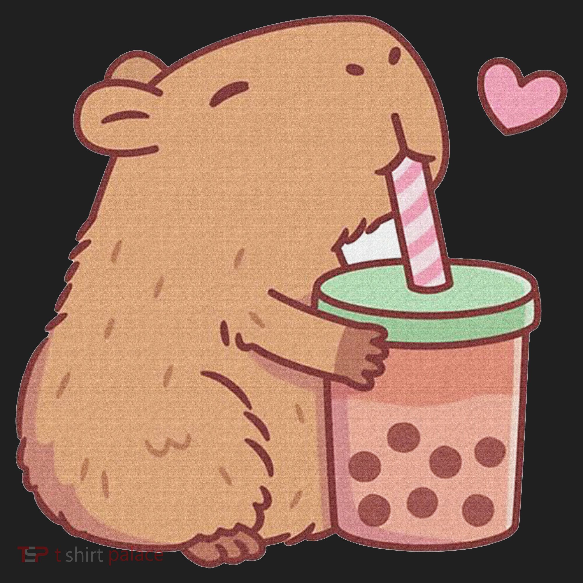 Cute Capybara Drink Boba Tea Capybaras Lover Tumbler