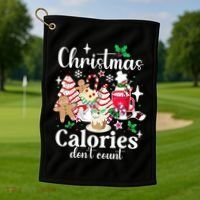 Christmas Calories DonT Count Golf Towel thumb 1